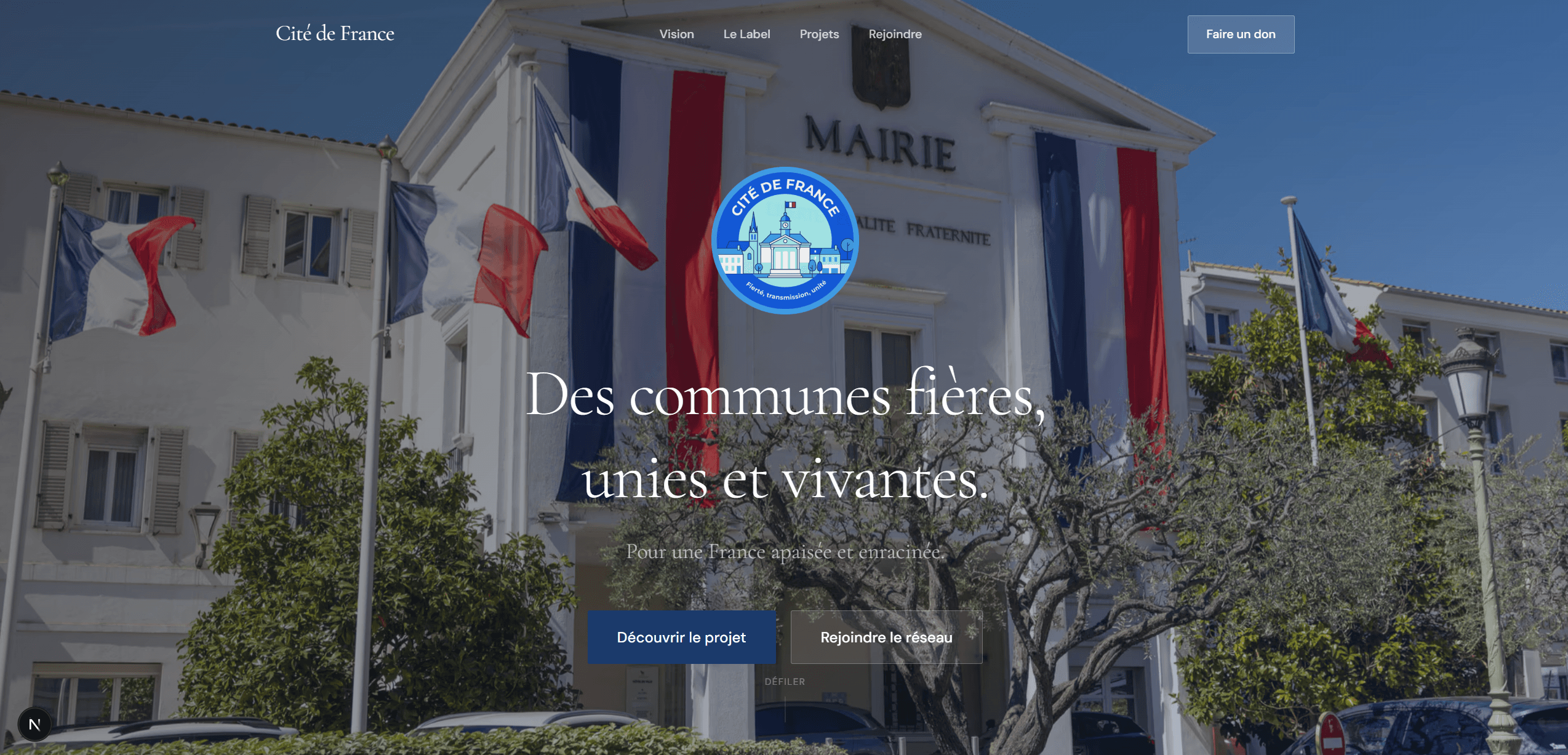 Hero Cité de France — page d'accueil